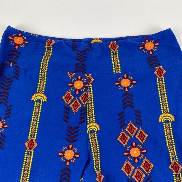 Lularoe Leggings Womens Tall & Curvey Blue Striped Pattern - Picture 4 of 11